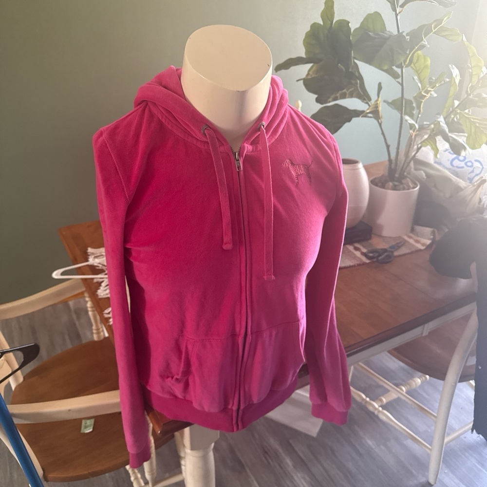 Women's Pink Zip-Up Hoodie